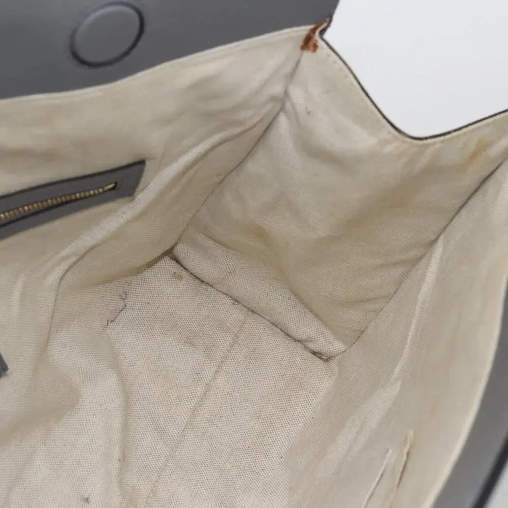 Gucci Leather Tote Bag Gray